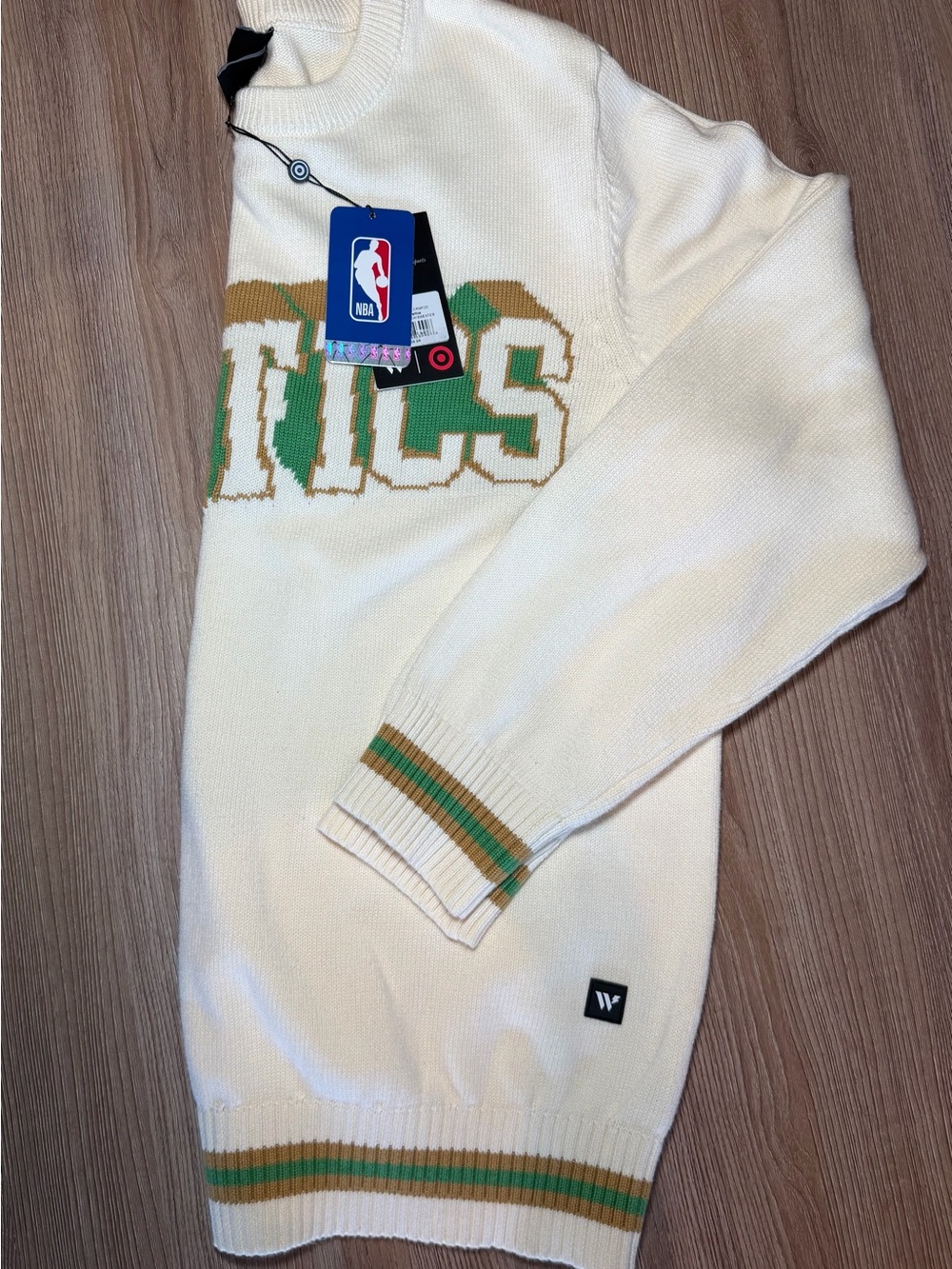 White Boston Celtics Knit Crewneck Sweater - NBA - Picture 7 of 7